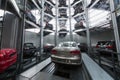 Volkswagen Passat on the elevator Royalty Free Stock Photo