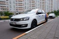 Volkswagen Polo car on the road