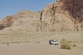 Volkswagen Syncro in Wadi Rum Jordan Royalty Free Stock Photo