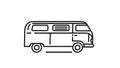 Volkswagen T1 line icon on the Alpha Channel