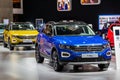 Volkswagen T-Roc cars at the Brussels Autosalon Motor Show. Belgium - January 18, 2019 Royalty Free Stock Photo