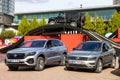 Volkswagen Touareg and Volkswagen Tiguan Royalty Free Stock Photo