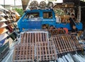 Volkswagen truck owner sell used VW decoration and parts