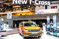 Volkswagen VW T-Cross R-Line at Brussels Motor Show, MQB platform, compact SUV produced by Volkswagen Group