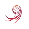 Volley ball icon. For sport logo, team or volleyball championship. Royalty Free Stock Photo