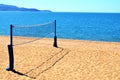 Volley ball net on beach