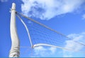 Volley Ball Net at beach - sport and recreation in summer Royalty Free Stock Photo