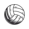 Volley ball  silhouette. volleyball Line art logos or icons. vector illustration Royalty Free Stock Photo