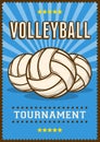 Volley Ball Volleyball Sport Retro Pop Art Poster Signage