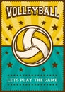 Volley Ball Volleyball Sport Retro Pop Art Poster Signage