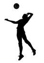 Volley player silhouette - woman