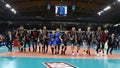 Volleybal Champions League Men Championship Cucine Lube Civitanova vs Fenerbahce HDI Sigorta Istanbul Royalty Free Stock Photo