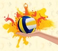 Volleyball abstract Royalty Free Stock Photo