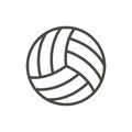 Volleyball ball icon vector. Line beach game symbol.