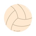 Volleyball ball isolated flat vector illustration