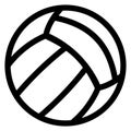 Volleyball ball line icon. Beach sport symbol Royalty Free Stock Photo