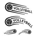 Volleyball ball motion line symbol