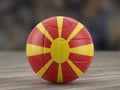 Volleyball ball North Macedonia flag