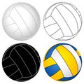 Volleyball ball set Royalty Free Stock Photo