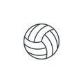 Volleyball ball thin line icon. Linear vector symbol