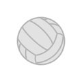 Volleyball ball. Vector icon of tennis ball isolated on white background. Flat illustration. Royalty Free Stock Photo