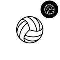 Volleyball ball - white vector icon Royalty Free Stock Photo