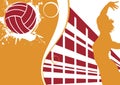 Volleyball banner Royalty Free Stock Photo