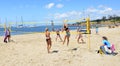 Volleyball on the beach. Royalty Free Stock Photo