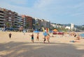 Volleyball on the beach in Lloret de Mar. Spain