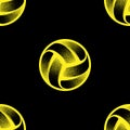 Volleyball black seamless background