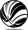 Volleyball - black and white vector illustration Royalty Free Stock Photo