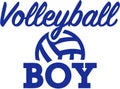 Volleyball boy with ball Royalty Free Stock Photo