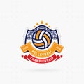 Volleyball championship logo