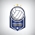 Volleyball championship logo Royalty Free Stock Photo