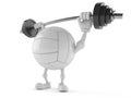 Volleyball character lifting heavy barbell