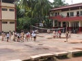 Volleyball children Indian school people