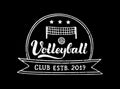 Volleyball club lettering logo, emblem Royalty Free Stock Photo