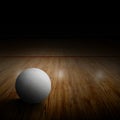 Volleyball Court With Ball on Wood Floor and Copy Space Royalty Free Stock Photo