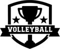 Volleyball Emblem with cup
