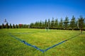 Volleyball field in backyard