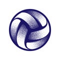 Volleyball halftone symbol