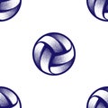 Volleyball halftone symbol