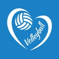 Volleyball heart Royalty Free Stock Photo