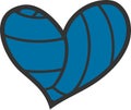 Volleyball Heart - Volleyball Illustration Royalty Free Stock Photo