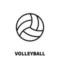 Volleyball icon or logo in modern line style.