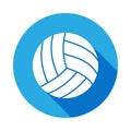 volleyball icon with long shadow. Element of sport icon for mobile concept and web apps. Isolated volleyball icon can be used for