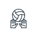 volleyball icon vector from sport concept. Thin line illustration of volleyball editable stroke. volleyball linear sign for use on Royalty Free Stock Photo