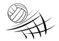 Volleyball illustration Royalty Free Stock Photo