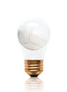 Volleyball Inside Light Bulb Against White Background