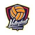 Volleyball Logo Badge, American Logo Sport